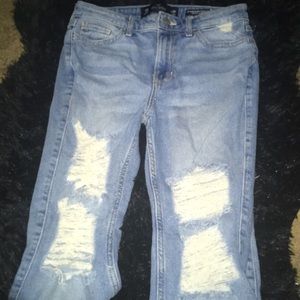 Size 3s high rise super skinny crop jeans